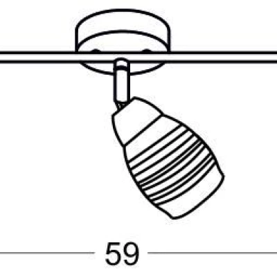 Bodové stropní LED osvětlení JUBILAT - 3xE14, 10W, chromované