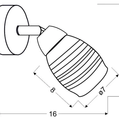 Bodové nástěnné LED osvětlení JUBILAT - 1xE14, 10W, chromované