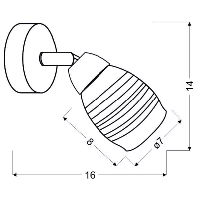 Bodové nástěnné LED osvětlení JUBILAT - 1xE14, 10W, chromované