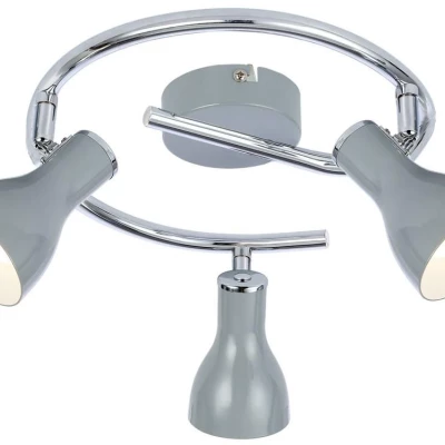 Bodové kruhové stropní osvětlení JULIE - 3xE14, 40W, šedé