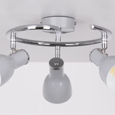 Bodové kruhové stropní osvětlení JULIE - 3xE14, 40W, šedé