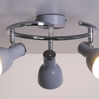 Bodové kruhové stropní osvětlení JULIE - 3xE14, 40W, šedé