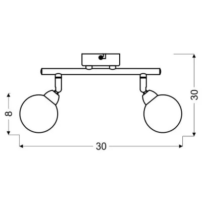 Nástěnné / stropní LED bodové světlo KALEIDOSCOPE - 2xG9, 4W, 3000K (teplá bílá), chromované