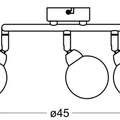 Stropní LED bodové světlo KALEIDOSCOPE - 3xG9, 4W, 3000K (teplá bílá), chromované