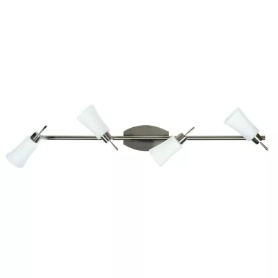 Stropní bodové osvětlení KROTON - 4xG9, 40W, stříbrné / bílé