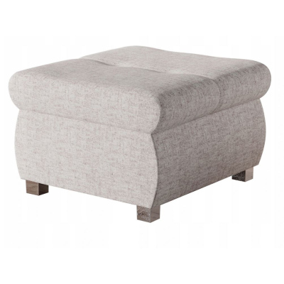 VÝPRODEJ - Taburet ABEL 1 - bílá ekokůže / černý