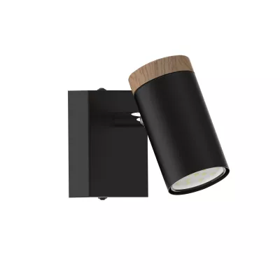 Nástěnné bodové světlo LAGOS - 1xGU10, 15W, černé / hnědé