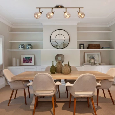 Stropní bodové svítidlo LENTINI - 4xG9, 40W, patina / jantarové