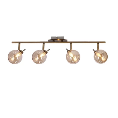 Stropní bodové svítidlo LENTINI - 4xG9, 40W, patina / jantarové