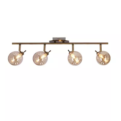 Stropní bodové svítidlo LENTINI - 4xG9, 40W, patina / jantarové