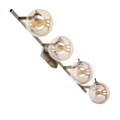 Stropní bodové svítidlo LENTINI - 4xG9, 40W, patina / jantarové