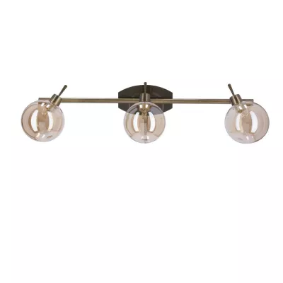 Stropní bodové svítidlo LENTINI - 3xG9, 40W, patina / jantarové