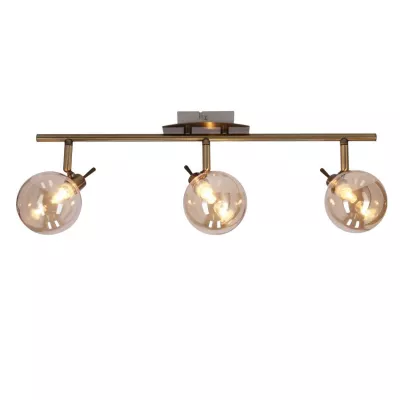 Stropní bodové svítidlo LENTINI - 3xG9, 40W, patina / jantarové