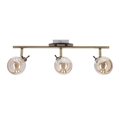 Stropní bodové svítidlo LENTINI - 3xG9, 40W, patina / jantarové