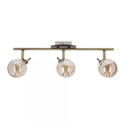 Stropní bodové svítidlo LENTINI - 3xG9, 40W, patina / jantarové