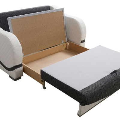 VÝPRODEJ - Pohovka LOWELL - hnědá ekokůže / béžová