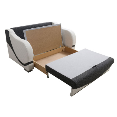 VÝPRODEJ - Pohovka LOWELL - hnědá ekokůže / béžová