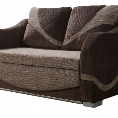 VÝPRODEJ - Pohovka LOWELL - hnědá ekokůže / béžová