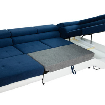 VÝPRODEJ - Sedací rozkládací souprava do U SAN DIEGO - světlá zelená, pravý roh