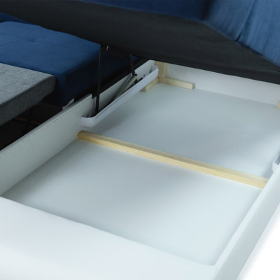 VÝPRODEJ - Sedací rozkládací souprava do U SAN DIEGO - světlá zelená, pravý roh