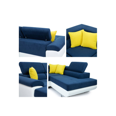 VÝPRODEJ - Sedací rozkládací souprava do U SAN DIEGO - světlá zelená, pravý roh