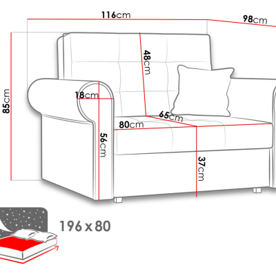 VÝPRODEJ - Rozkládací křeslo BELA SILVER 1 - modré
