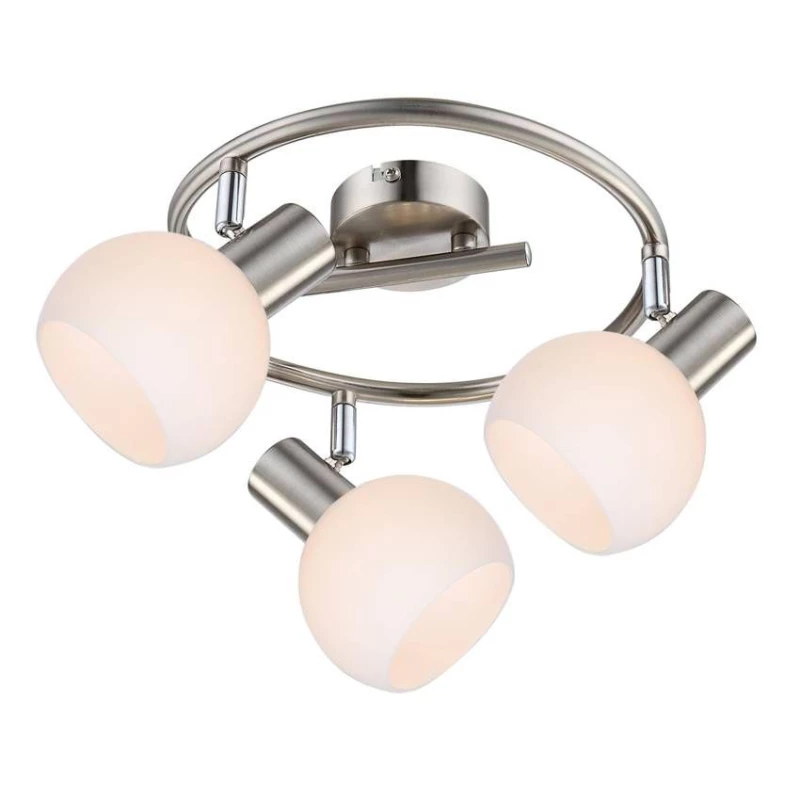 Bodové LED stropní světlo MAURO - 3xE14, 4W, RGB, kruhové, stříbrné / bílé