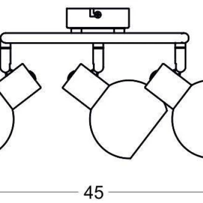 Bodové LED stropní světlo MAURO - 3xE14, 4W, RGB, kruhové, stříbrné / bílé