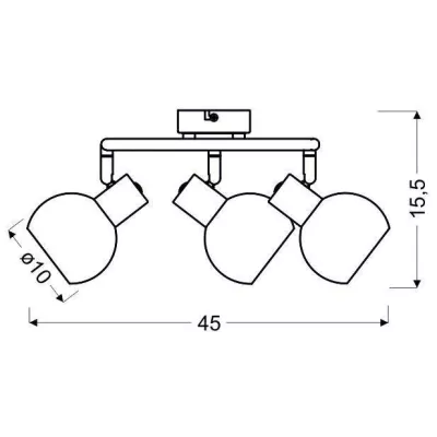 Bodové LED stropní světlo MAURO - 3xE14, 4W, RGB, kruhové, stříbrné / bílé