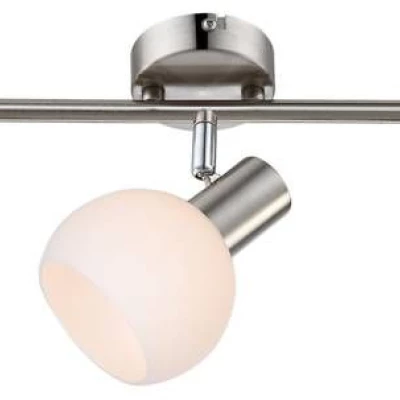 Bodové LED stropní světlo MAURO - 3xE14, 4W, RGB, stříbrné / bílé