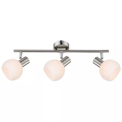 Bodové LED stropní světlo MAURO - 3xE14, 4W, RGB, stříbrné / bílé