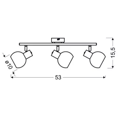 Bodové LED stropní světlo MAURO - 3xE14, 4W, RGB, stříbrné / bílé
