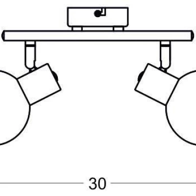 Bodové LED nástěnné / stropní světlo MAURO - 2xE14, 4W, RGB, stříbrné / bílé