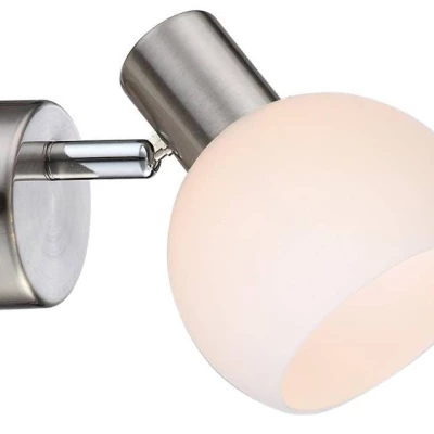 Bodové LED nástěnné světlo MAURO - 1xE14, 4W, RGB, stříbrné / bílé