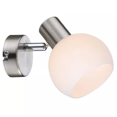 Bodové LED nástěnné světlo MAURO - 1xE14, 4W, RGB, stříbrné / bílé