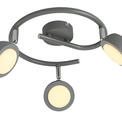 LED stropní bodové svítidlo MILD - 3x6W, 3000K (teplá bílá), šedé