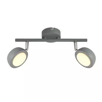 LED nástěnné / stropní bodové osvětlení MILD - 2x6W, 3000K (teplá bílá), šedé