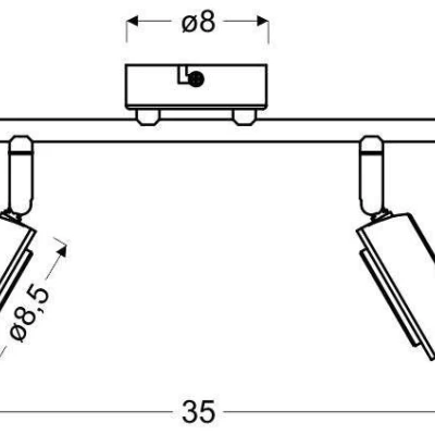 LED nástěnné / stropní bodové osvětlení MILD - 2x6W, 3000K (teplá bílá), šedé