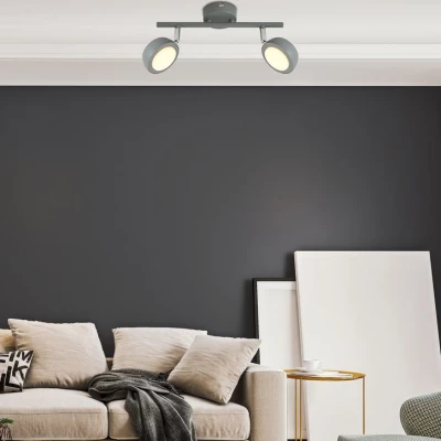 LED nástěnné / stropní bodové osvětlení MILD - 2x6W, 3000K (teplá bílá), šedé