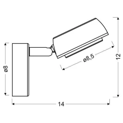 LED nástěnné bodové osvětlení MILD - 1x6W, 3000K (teplá bílá), šedé
