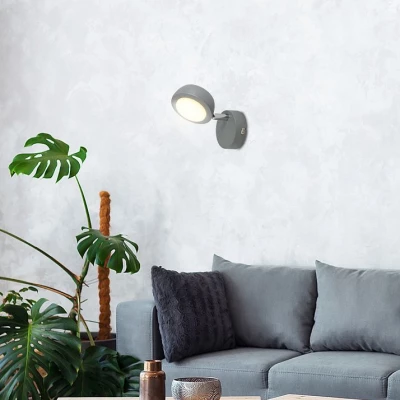 LED nástěnné bodové osvětlení MILD - 1x6W, 3000K (teplá bílá), šedé