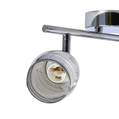 Stropní / nástěnné bodové LED světlo MILTON - 2xE14, 10W, chromované