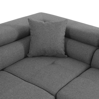 VÝPRODEJ - Rohová rozkládací sedačka LABUS - černá, levý roh