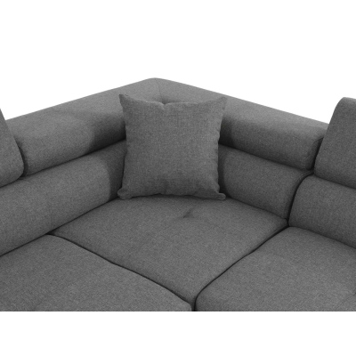 VÝPRODEJ - Rohová rozkládací sedačka LABUS - černá, levý roh