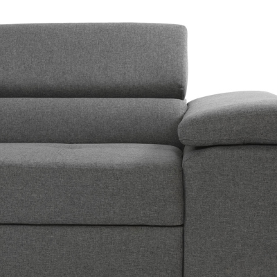 VÝPRODEJ - Rohová rozkládací sedačka LABUS - černá, levý roh