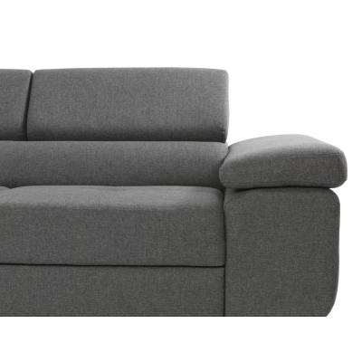 VÝPRODEJ - Rohová rozkládací sedačka LABUS - černá, levý roh