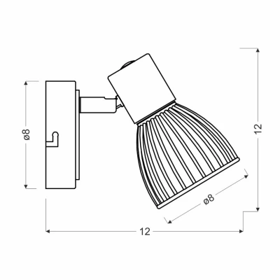 Nástěnné bodové svítidlo MODO - 1xE14, 40W, černé / chromované