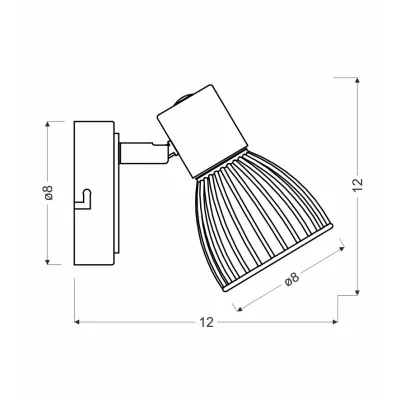 Nástěnné bodové svítidlo MODO - 1xE14, 40W, černé / chromované
