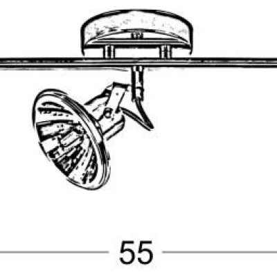 LED stropní bodové osvětlení MOON - 3xG9, 3,5W, 3000K (teplá bílá), chromované