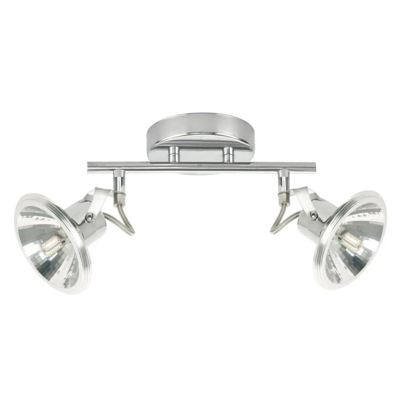 LED nástěnné / stropní bodové osvětlení MOON - 2xG9, 3,5W, 3000K (teplá bílá), chromované